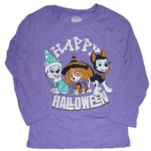 Toddler Girls Paw Patrol Happy Halloween! Purple Long Sleeve T-Shirt Size 2T NWT